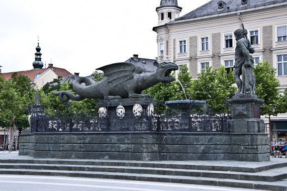 Lindwurmbrunnen Klagenfurt am Wörthersee