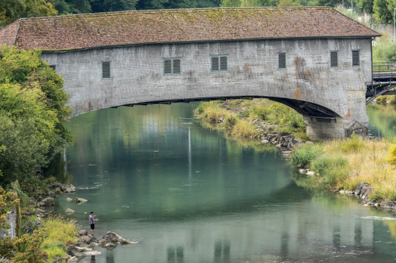 Gedeckte Holzbrücke über die Limmat Wettingen